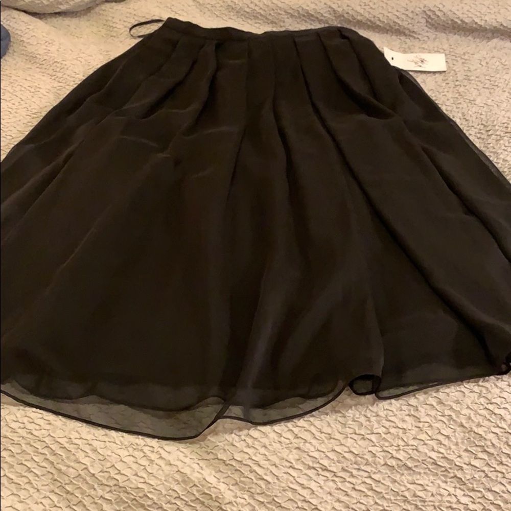 Tea length Adrianna Papell black skirt